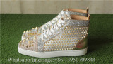 Christian Louboutin Spike Flat High Top Sneaker Golden Rivet