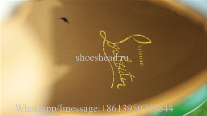 Christian Louboutin Louis Spikes Flat Low-Top Sneakers Print Rivets