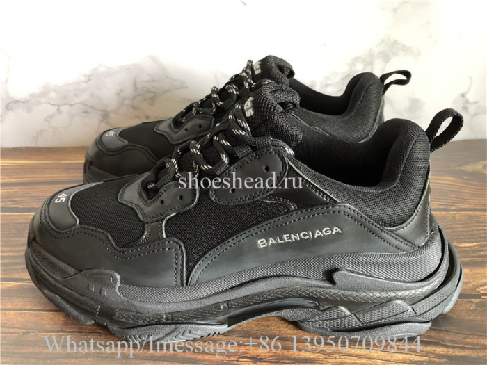 Balenciaga Triple-S Washed Old Show Sneakers All Black