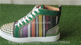 Christian Louboutin Spike Flat High Top Sneaker Colorful