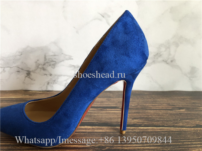 Christian Louuboutin High Heels Blue Suede 12cm
