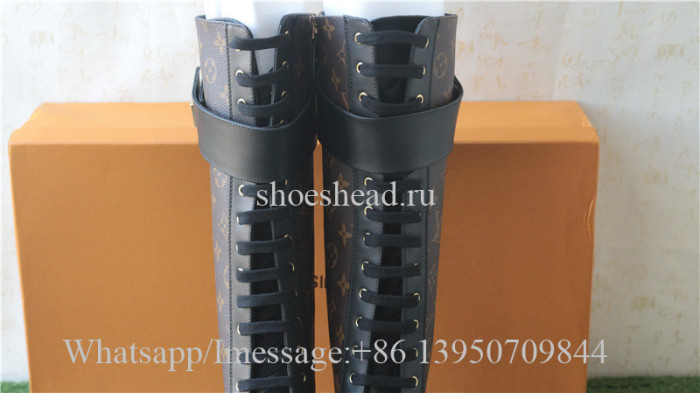 Louis Vuitton The Knee Monogram Leather Boots