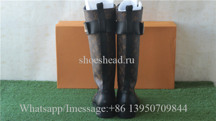 Louis Vuitton The Knee Monogram Leather Boots