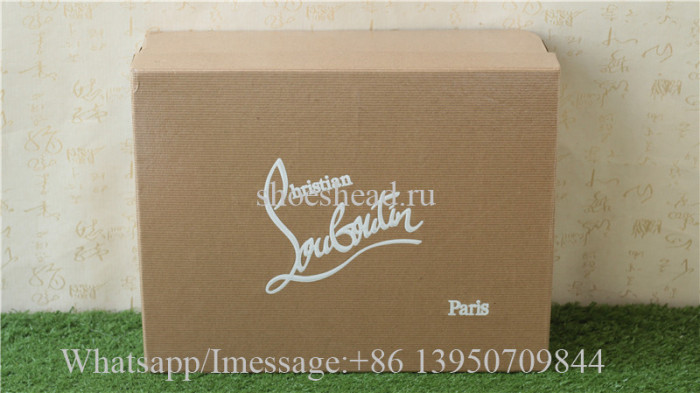 Christian Louboutin Flat Spike High Top Sneaker Black Graffiti Print