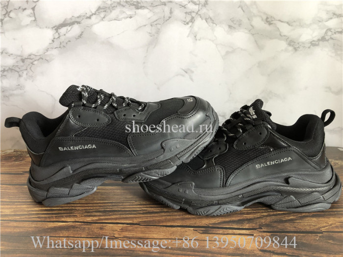 Balenciaga Triple-S Washed Old Show Sneakers All Black