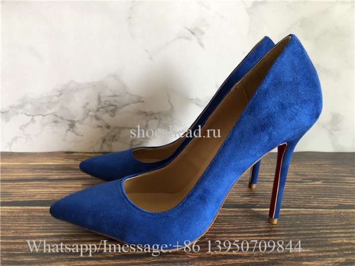 Christian Louuboutin High Heels Blue Suede 12cm