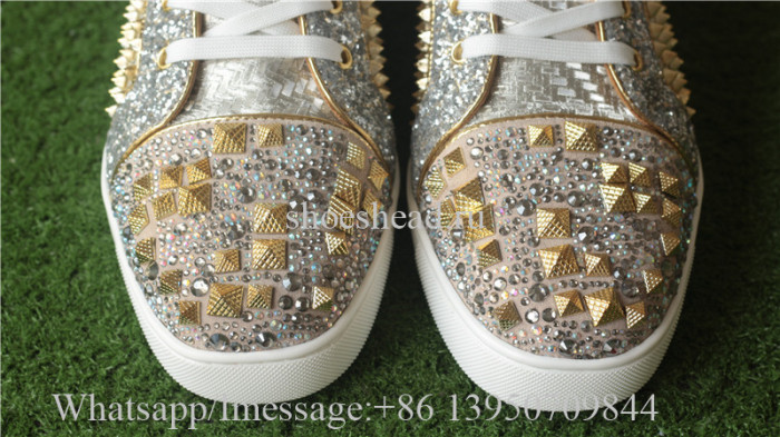 Christian Louboutin Spike Flat High Top Sneaker Golden Rivet