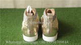 Christian Louboutin Spike Flat High Top Sneaker Golden Rivet