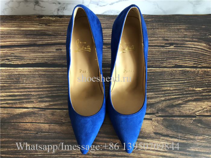 Christian Louuboutin High Heels Blue Suede 12cm