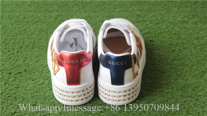 Gucci  Ace Embellished Leather Platform Sneaker