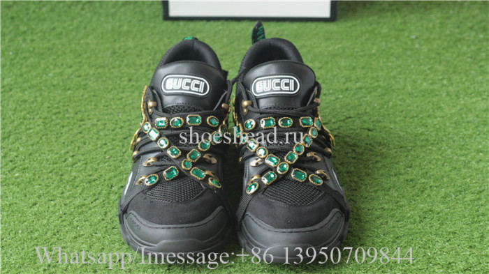 Gucci Flashtrek Sneaker With Removable Crystals Black