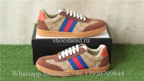 Gucci Ace Embroidered Brown Blue Red