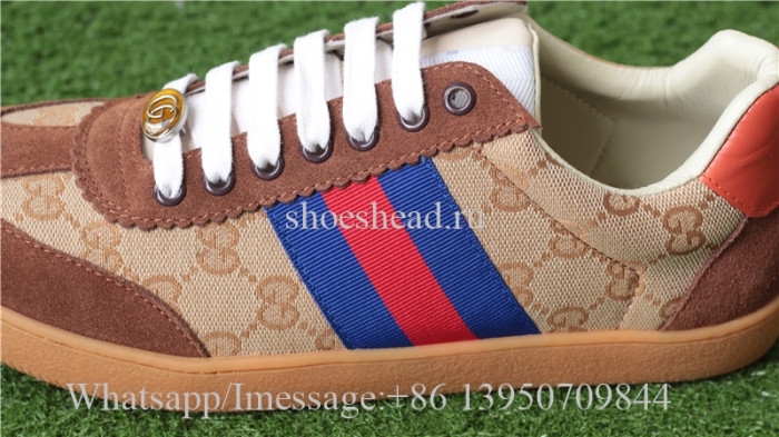 Gucci Ace Embroidered Brown Blue Red