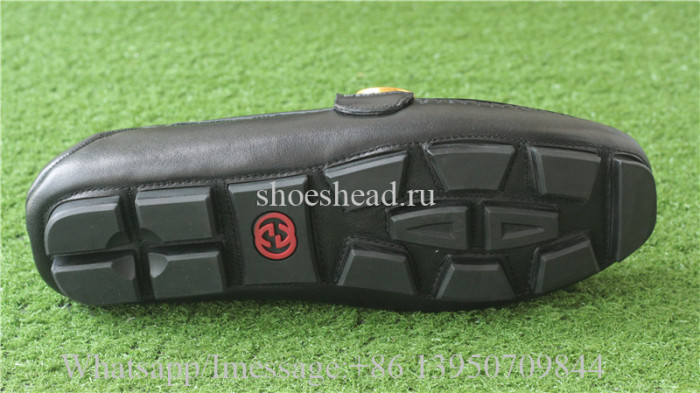 Gucci Loafer Shoes Black Leather