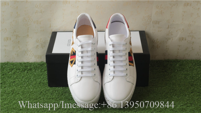 Gucci  Ace Embellished Leather Platform Sneaker