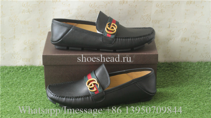 Gucci Loafer Shoes Black Leather