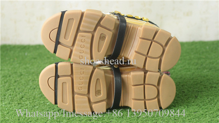 Gucci Flashtrek Sneaker With Removable Crystals Golden