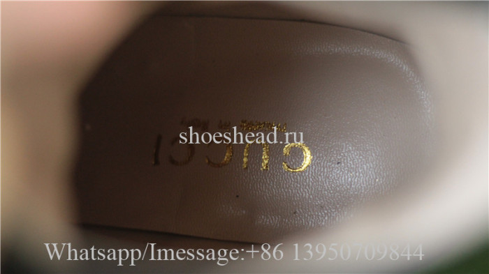 Gucci Leather Ankle Combat GG Pattern Boot