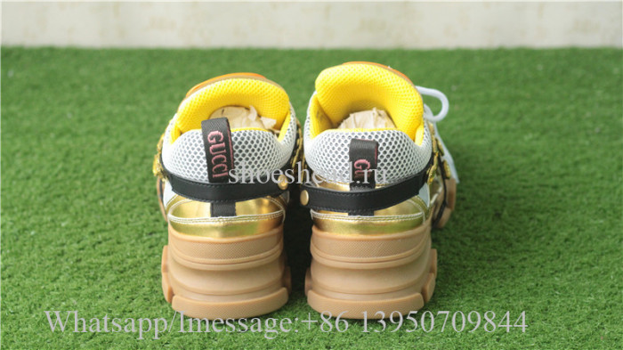 Gucci Flashtrek Sneaker With Removable Crystals Golden
