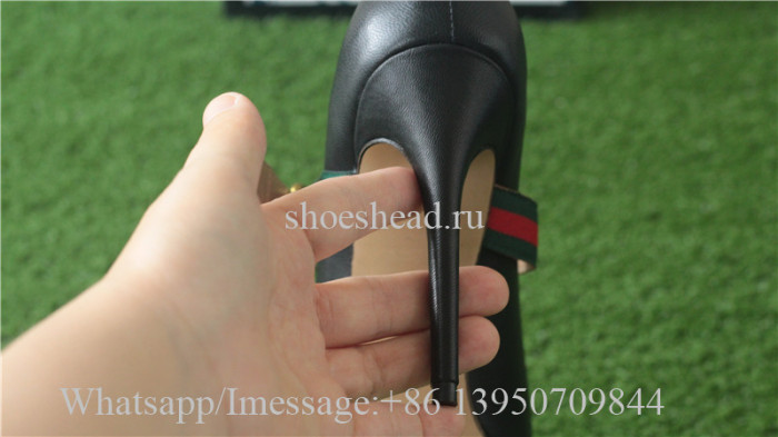 Gucci Black Leather Heels 12cm