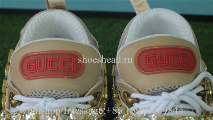 Gucci Flashtrek Sneaker With Removable Crystals Apricot