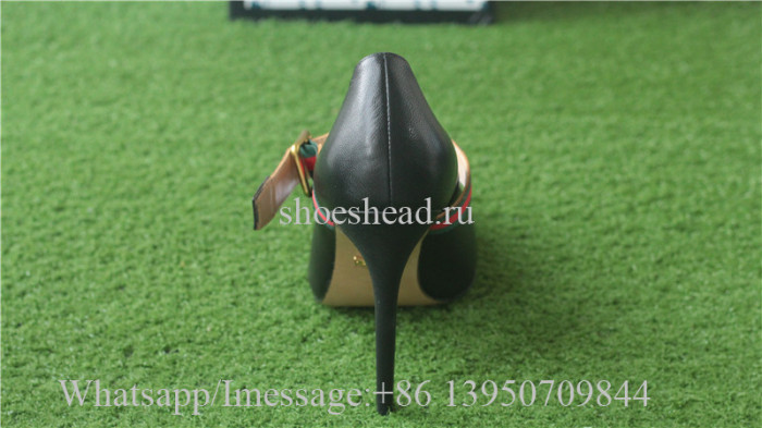 Gucci Black Leather Heels 12cm