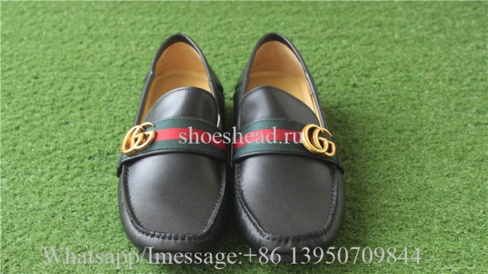 Gucci Loafer Shoes Black Leather
