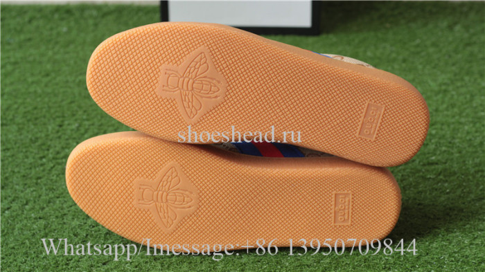 Gucci Ace Embroidered Brown Blue Red