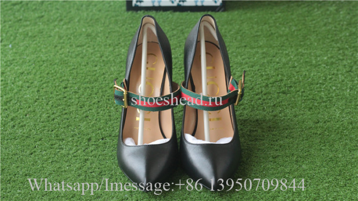 Gucci Black Leather Heels 12cm