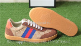 Gucci Ace Embroidered Brown Blue Red