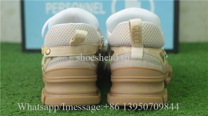 Gucci Flashtrek Sneaker With Removable Crystals Apricot