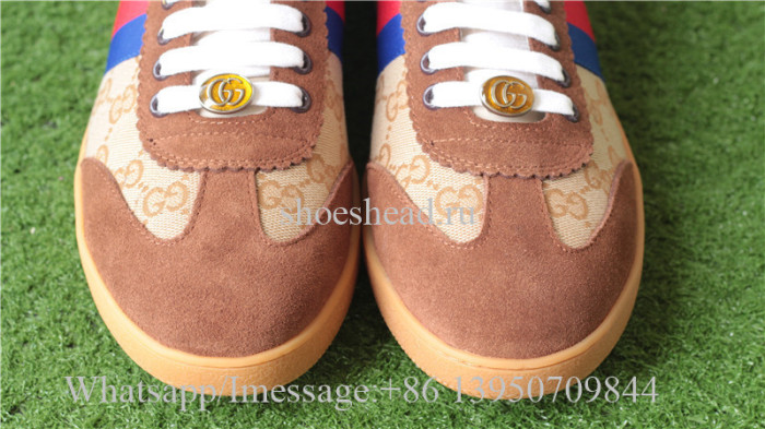 Gucci Ace Embroidered Brown Blue Red