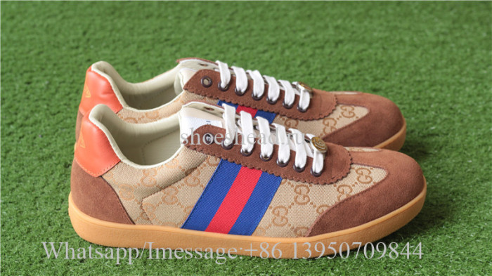 Gucci Ace Embroidered Brown Blue Red