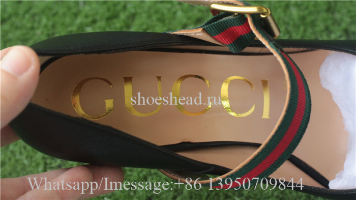 Gucci Black Leather Heels 12cm