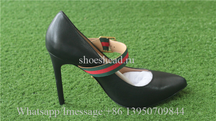 Gucci Black Leather Heels 12cm