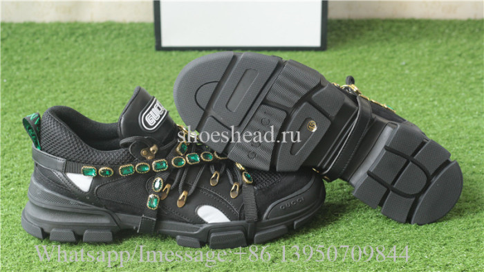 Gucci Flashtrek Sneaker With Removable Crystals Black