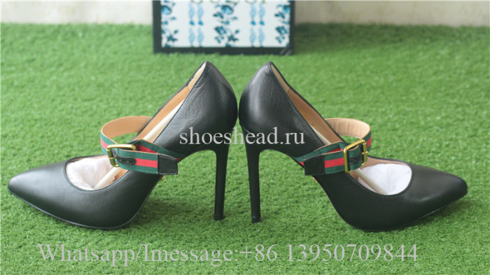 Gucci Black Leather Heels 12cm