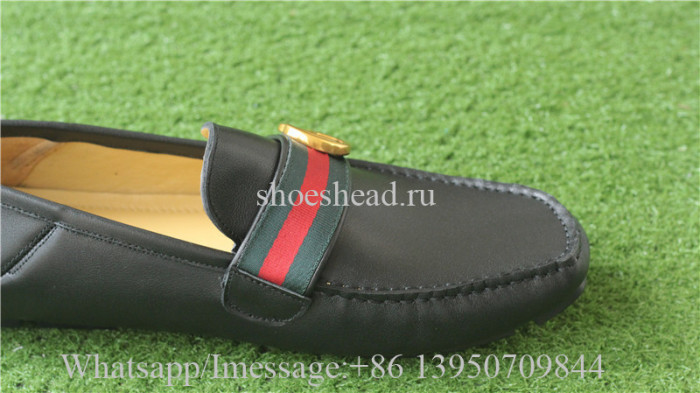 Gucci Loafer Shoes Black Leather