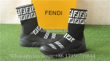 Fendi FF Print Sock Boot Sneakers Black