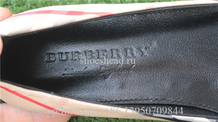 Burberry 18FW Flat Fashion Plaid Cloth Women Shoes