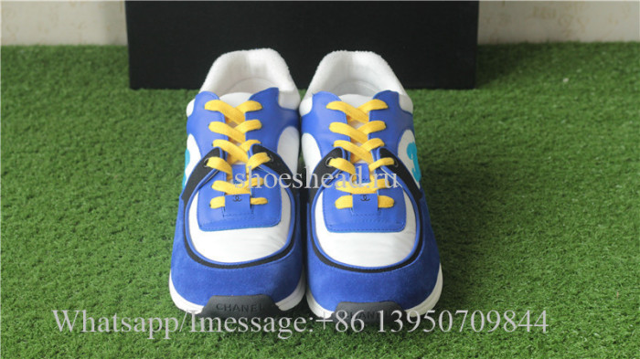 Chanel Sneaker Blue Suede Yellow White