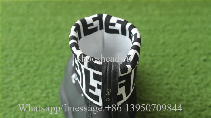 Fendi FF Print Sock Boot Sneakers Black