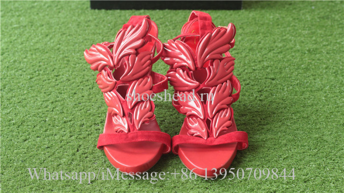 Giuseppe Zanotti Patent Winged Sandal Red High Heels