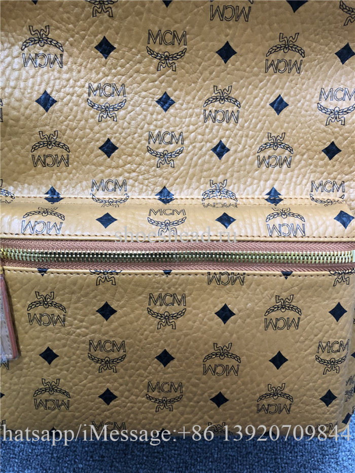 MCM Stark Large Side Stud Backpack Tan