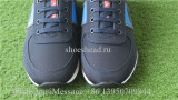 Prada Leather & Blue Nylon Running Sneakers