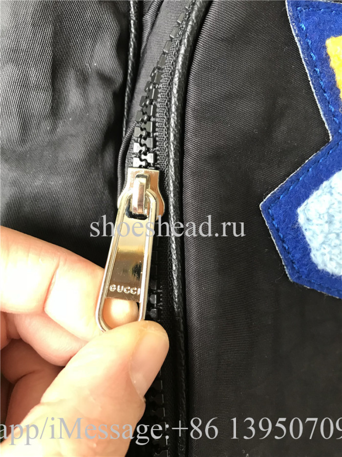 Gucci Backpack Canvas Splice Nylon Loved Black