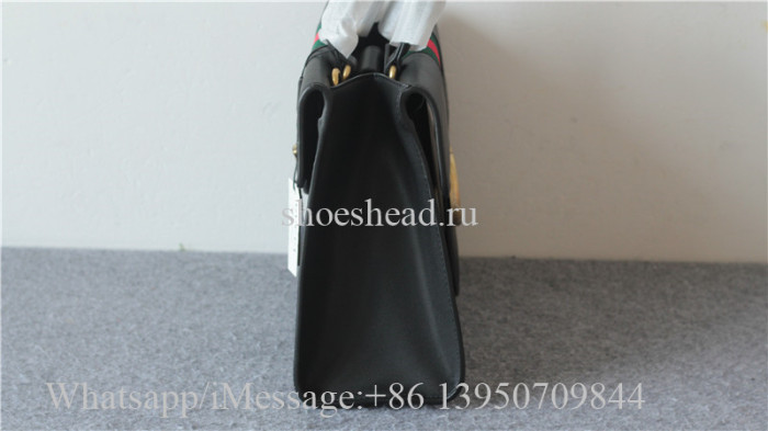 Gucci Monogram Black Leather Bag