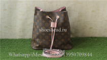 Louis Vuitton Bucket Pink Leather Bag