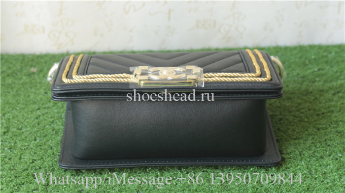 Orignal Version Chanel Calfskin Chain Handbag Black