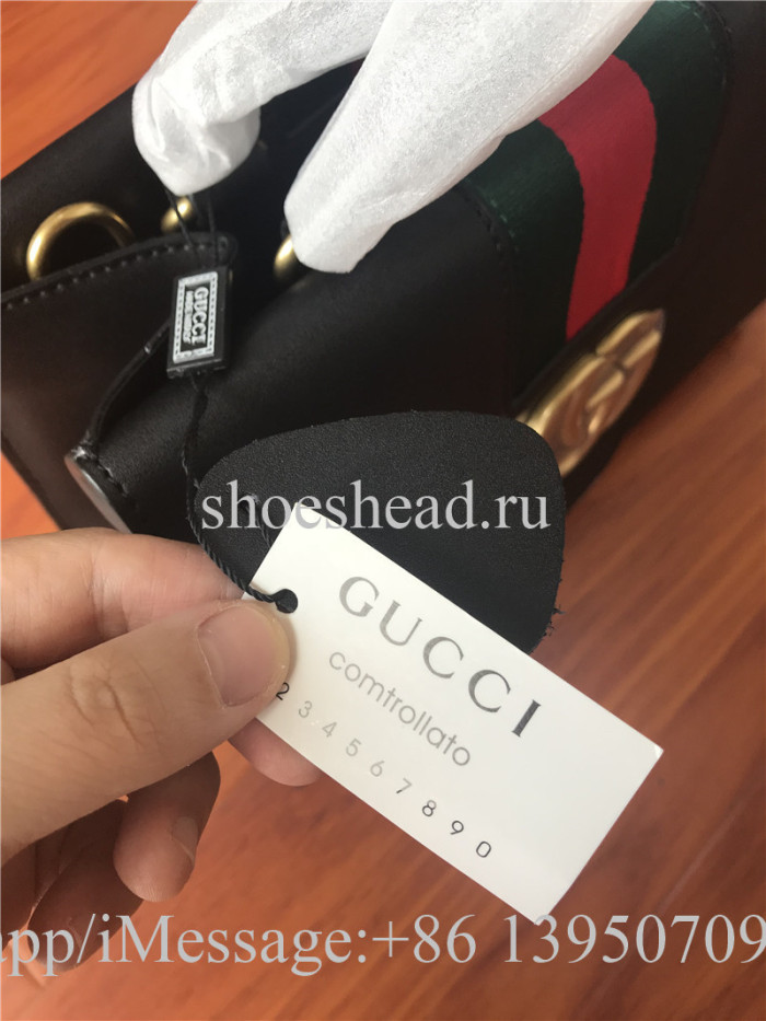 Gucci Monogram Black Leather Bag